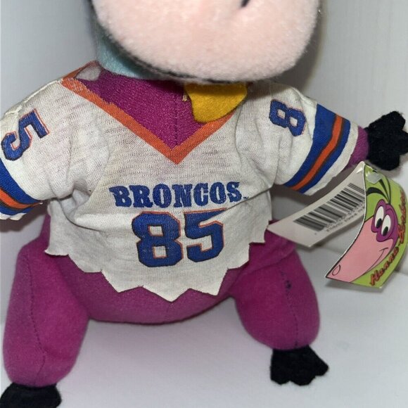 Vtge The Flintstones DINO Denver Broncos Plush Team NFL 1994 Hanna Barbera w/tag - Picture 7 of 14